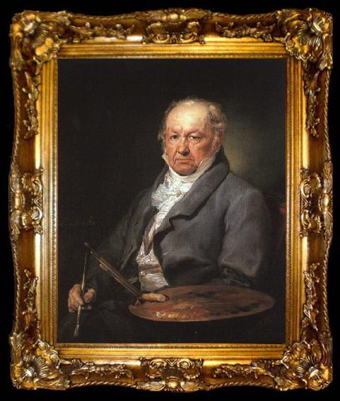framed  Vicente Lopez Portrait of Francisco de Goya, ta009-2